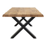 Table basse en chêne huilé avec bord ondulé 70 x 120 x 50 cm