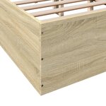vidaXL Cadre de lit chêne sonoma 120x200 cm bois d'ingénierie