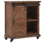 vidaXL Armoire de rangement Bois de sapin massif 64x33 5x75 cm Marron
