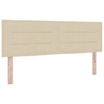 Lit à ressorts vidaXL avec matelas Crème 160x200 cm en tissu