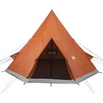 vidaXL Tente de camping tipi 4 personnes orange imperméable