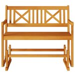 vidaXL Banc de jardin balancelle 2 places 110x59x97 cm en bois d'acacia costaud