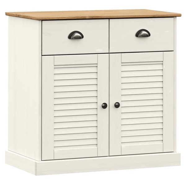 vidaXL Buffet avec tiroirs VIGO 78x40x75 cm blanc bois massif de pin