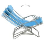 vidaXL Chaises à bascule lot de 2 Acier Bleu