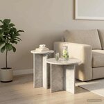 vidaXL Ensemble de tables d'appoint 2 Pièces Gris béton Bois d'ingénierie