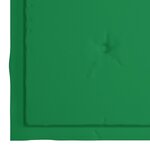 vidaXL Chaises de jardin lot de 8 avec coussins vert Bois teck massif
