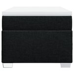 vidaXL Sommier à lattes de lit avec matelas Noir 90x190 cm Tissu