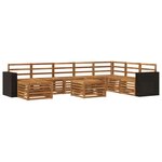 vidaXL Ensemble de canapés d'extérieur 9 pc Naturel