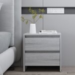 vidaXL Tables de chevet 2 Pièces sonoma gris 45x34 5x44 5 cm