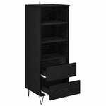 vidaXL Haut Armoire Chêne noir 40 x 36 x 110 cm Bois d'ingénierie