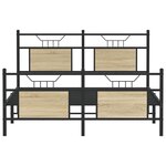 vidaXL Cadre de lit sans matelas chêne sonoma 140x200 cm