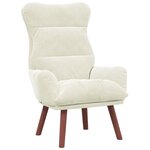 vidaXL Fauteuil Relaxant en Velours Crème