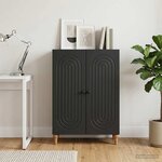 vidaXL Buffet Noir 66 x 34 5 x 90 cm Bois d'ingénierie