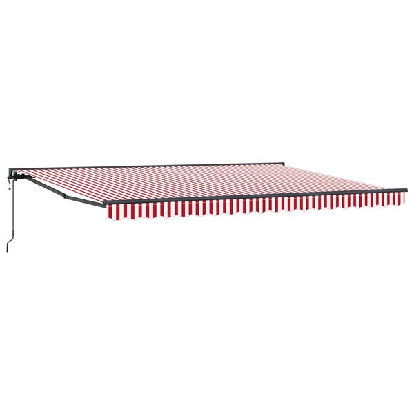 vidaXL Auvent rétractable électrique Rouge  Blanc  Anthracite