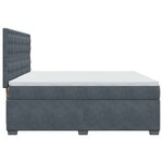 vidaXL Sommier à lattes de lit et matelas Gris foncé 200x200cm Velours