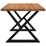 vidaXL Table à manger marron clair bois de chêne massif rectangulaire