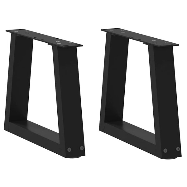 vidaXL Pieds de table basse en V 2 pièces Noir 30 x (30-31 3) cm Acier