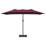 vidaXL Parasol de jardin Bordeaux 385 x 209 x 244 cm Polyester