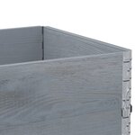 vidaXL Jardinière gris 80x60 cm bois massif de pin
