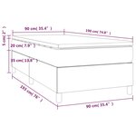vidaXL Sommier à lattes de lit et matelas Gris clair 90x190 cm Tissu