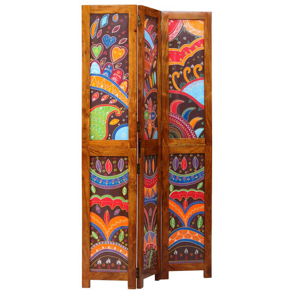 vidaXL Paravent Marron 105 x 180 cm Bois d'acacia massif