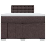 vidaXL Sommier à lattes de lit et matelas marron foncé 120x190cm tissu
