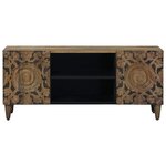 vidaXL Meuble TV Marron 105 x 33 5 x 46 cm Bois de mangue massif