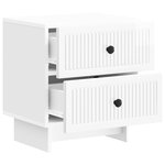 vidaXL Cabinet de chevet Blanc brillant 43 x 34 5 x 47 5 cm