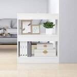 vidaXL Bibliothèque/Séparateur de pièce Blanc 60x30x72 cm