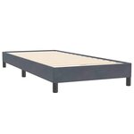 vidaXL Sommier à lattes de lit et matelas gris foncé 80x220 cm velours