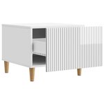 vidaXL Table basse Blanc brillant 49 x 50 x 40 cm Bois d'ingénierie