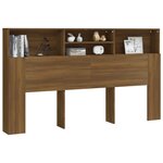 vidaXL Armoire de tête de lit Chêne marron 180x19x103 5 cm