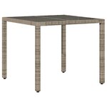 vidaXL Ensemble de bistro de jardin 5 Pièces coussins gris poly rotin