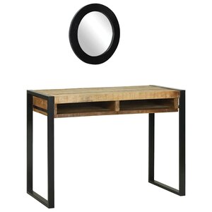 vidaXL Table de Toilette avec étagère Marron Bois de manguier massif