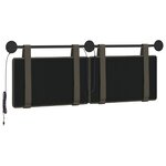 vidaXL Tête de lit suspendue Avec lumière LED Gris Simili cuir