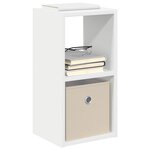 vidaXL Table de chevet 2 pc Blanc 25 5 x 22 x 49 5 cm