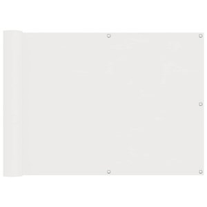 vidaXL Écran de balcon Blanc 75 x 200 cm Oxford alu enduit de PU