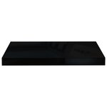 vidaXL Étagère murale flottante 2 Pièces Noir brillant 50x23x3 8 cm MDF