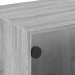 vidaXL Meuble TV avec portes en verre sonoma gris 102x37x42 cm