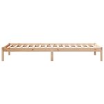 vidaXL Cadre de lit extra long sans matelas 100x210 cm bois massif pin