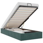 vidaXL Cadre de lit ottoman sans matelas vert foncé 90x190 cm velours