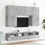 vidaXL Meubles TV muraux 2Pièces gris béton 100x30x30cm bois d'ingénierie