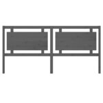 vidaXL Tête de lit Gris 205 5x4x100 cm Bois massif de pin