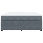 vidaXL Sommier à lattes de lit et matelas Gris foncé 180x200cm Velours