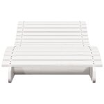 vidaXL Chaise longue blanc 205x70x31 5 cm bois massif de pin