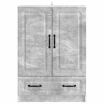 vidaXL Buffet Gris béton 66 x 34 5 x 92 cm Bois d'ingénierie