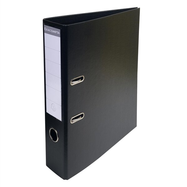 Classeur à levier PVC A4 dos de 70mm. - Noir x 10 EXACOMPTA