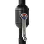 vidaXL Parasol de jardin à 3 niveaux avec mât en aluminium noir