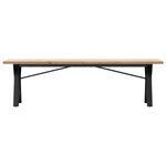 vidaXL Table basse cadre en Y 160x40x45 5 cm bois de pin massif acier