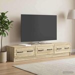 vidaXL Meuble TV Chêne Sonoma 147 x 34 5 x 27 cm Bois d'ingénierie